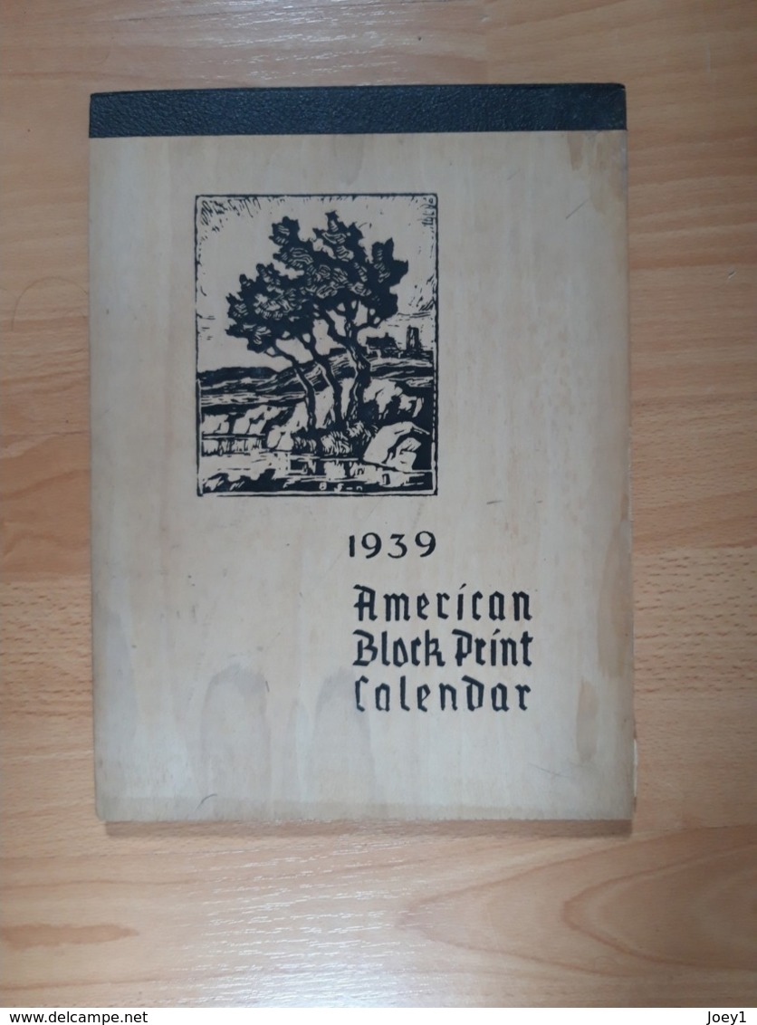 American Block Print Calendar 1939 Magnifique Et Très Rare,complet Parfait état. - Grossformat : 1921-40