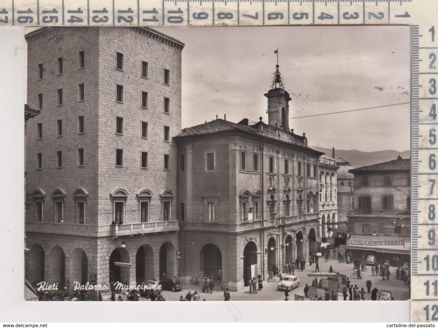 RIETI PALAZZO  MUNICIPALE  ANIMATA VG  1956 - Rieti