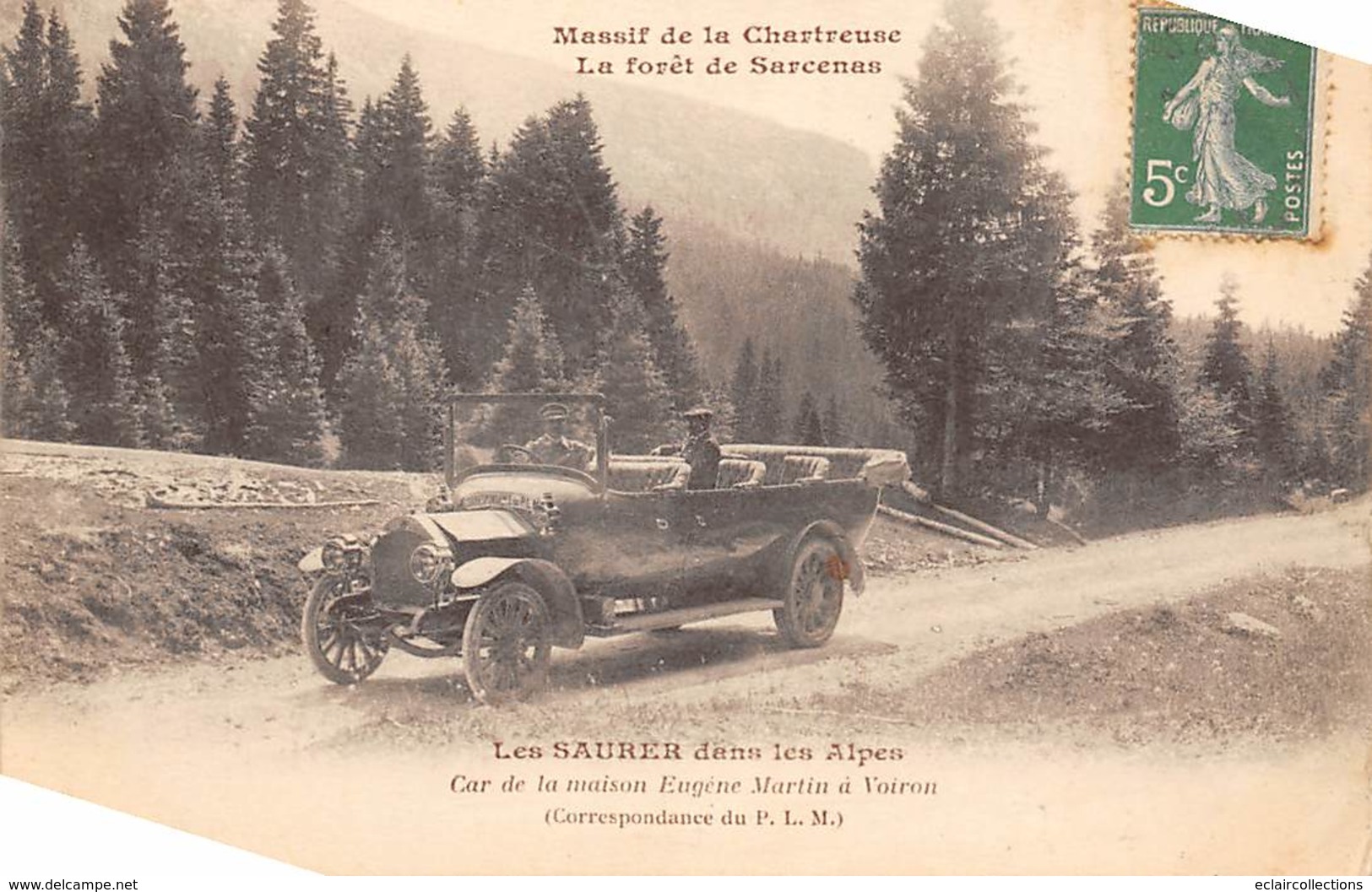 Voiron          38     Massif De La Chartreuse  Car Saurer De La Maison Eugène Martin    (Voir Scan) - Voiron