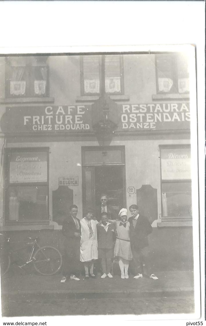 Ostende  Café-restaurant Friture Ostendaise Chez Edouard Danze  PHOTO 9 Cm/12 Cm - Oostende