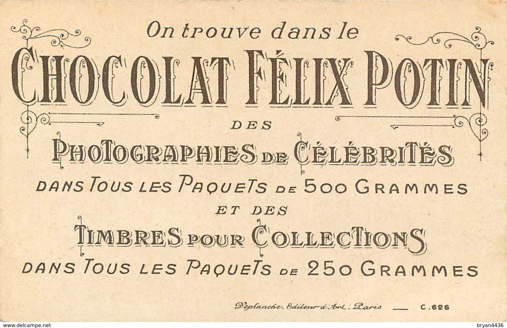 BENJAMIN RABIER ILLUSTRATEUR - "CHOCOLAT FELIX POTIN" - CHROMO ANCIEN - Format (7 X 10,5 Cm) - Rabier, B.