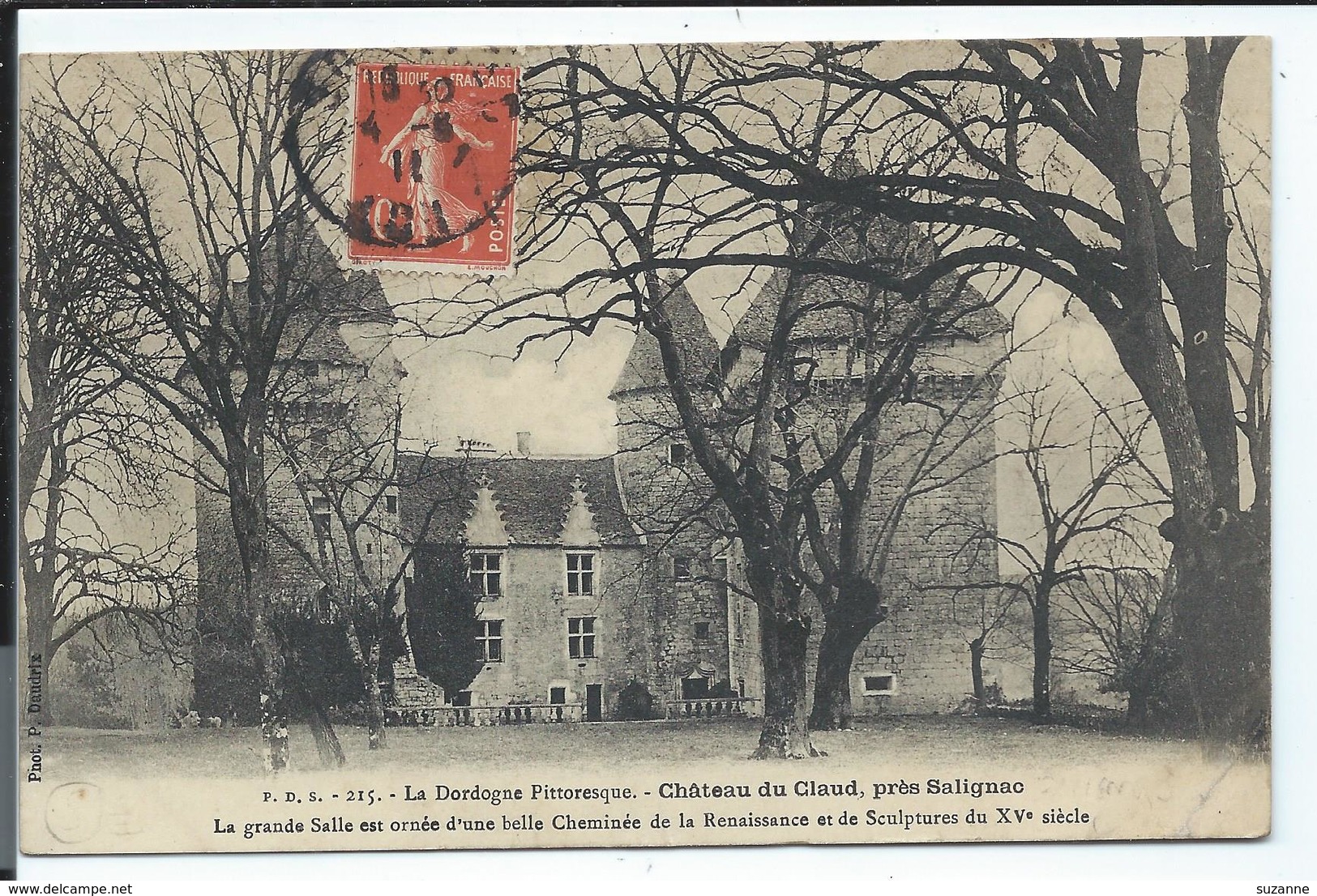 Château Du CLAUD Près SALIGNAC - (écrite De MEUIL - Signée Bordes) 1911 - VENTE DIRECTE X - Sonstige & Ohne Zuordnung