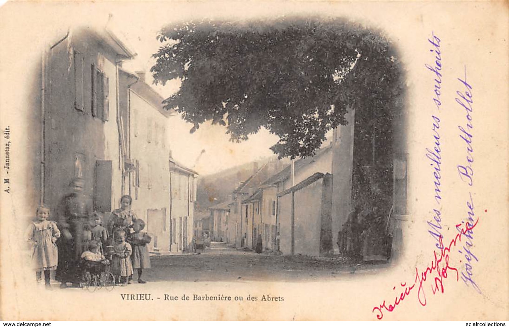 Virieu        38         Rue De Barbenière Ou Des Abrets      (Voir Scan) - Virieu