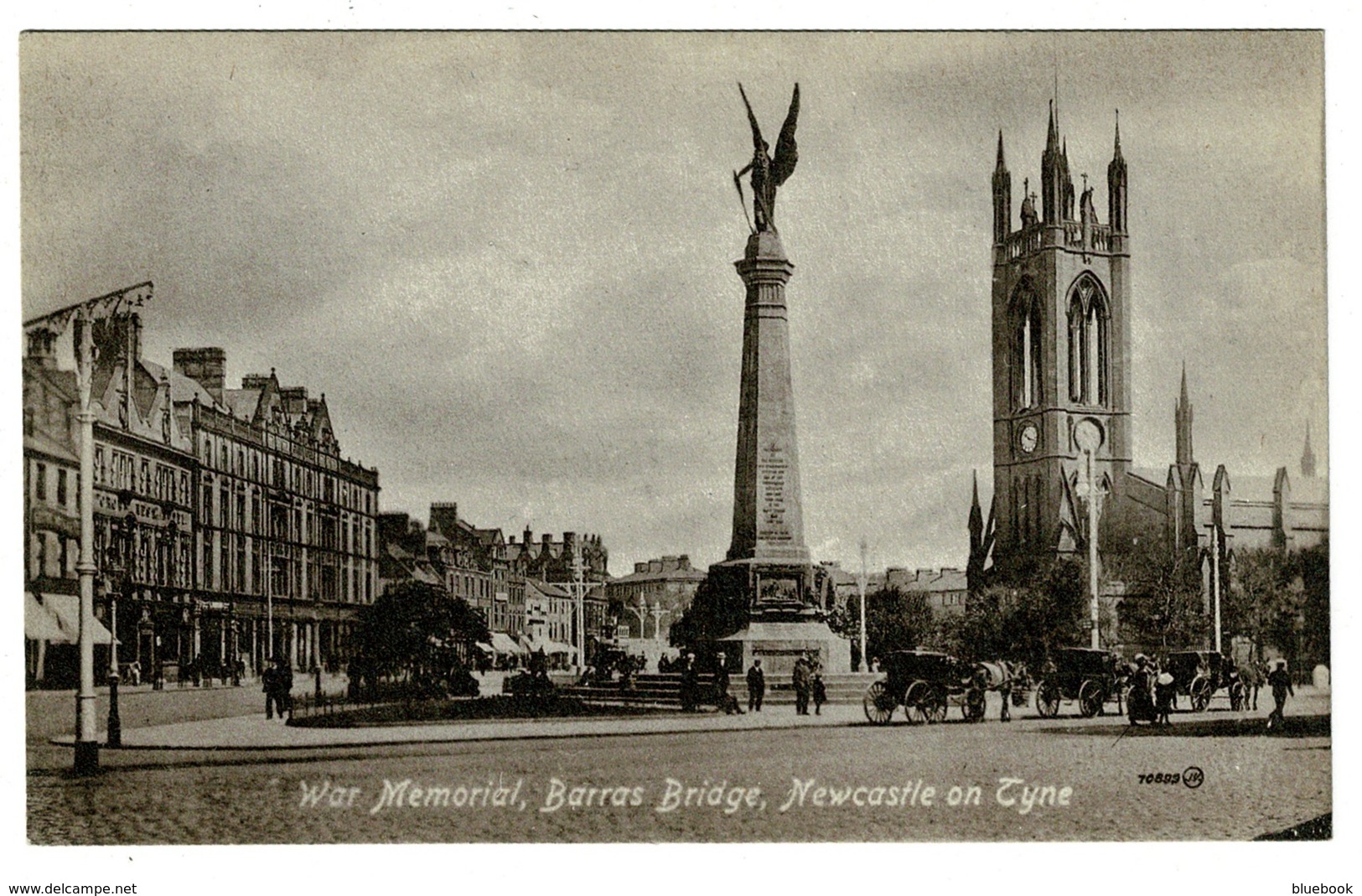 Ref 1363 - 1916 WWI Postcard - War Memorial - Barras Bridge Newcastle On Tyne - Northumbria - Northumberland - Newcastle-upon-Tyne