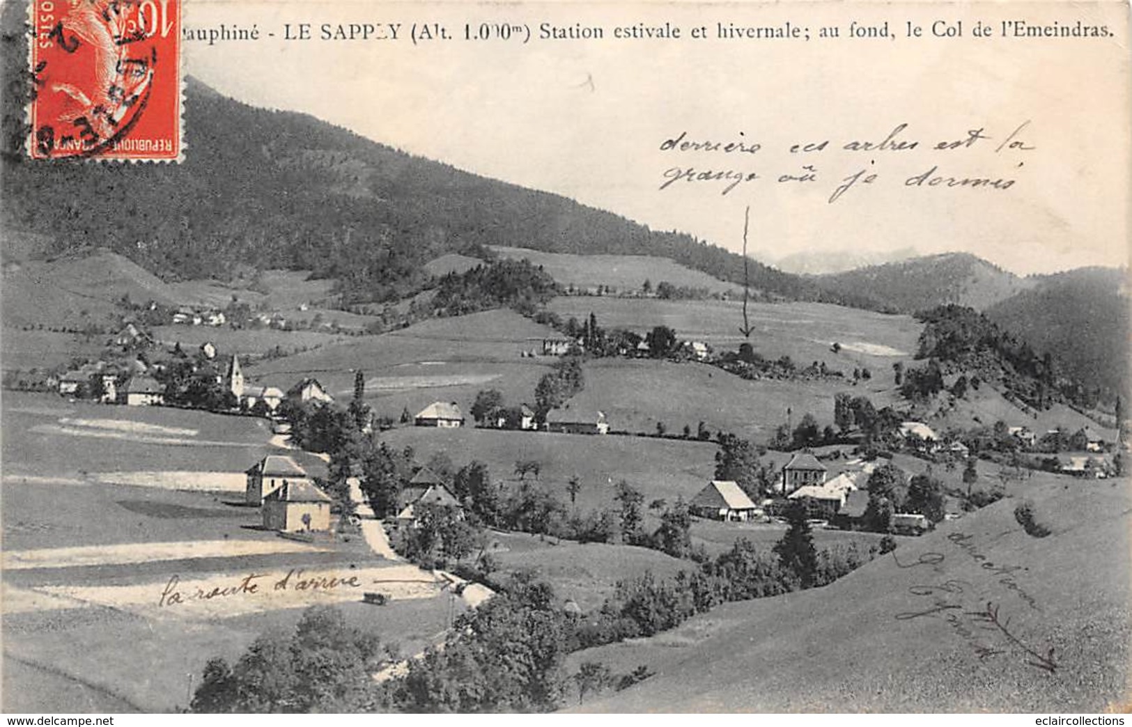 Le Sappey En Chartreuse        38        Au Fond Le Col De L'Emeindras En Hiver     (Voir Scan) - Otros & Sin Clasificación