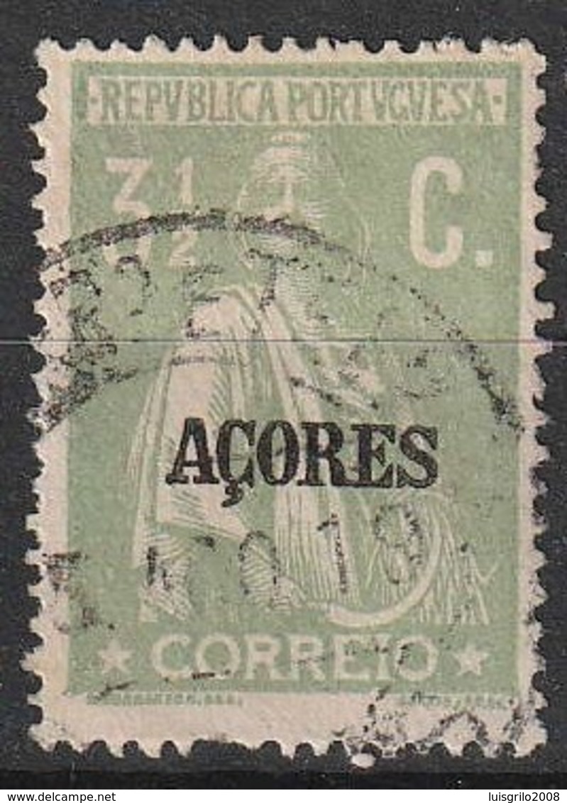 Açores Portugal, 1918 - Ceres -|- Afinsa 168 - 3 1/2  C. - Açores