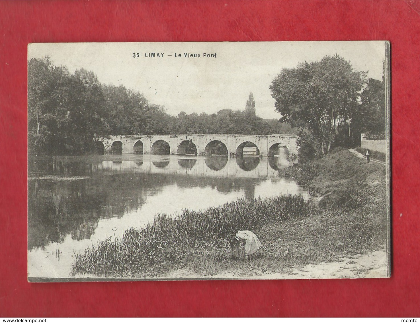 CPA - Limay  - Le Vieux Pont - Limay