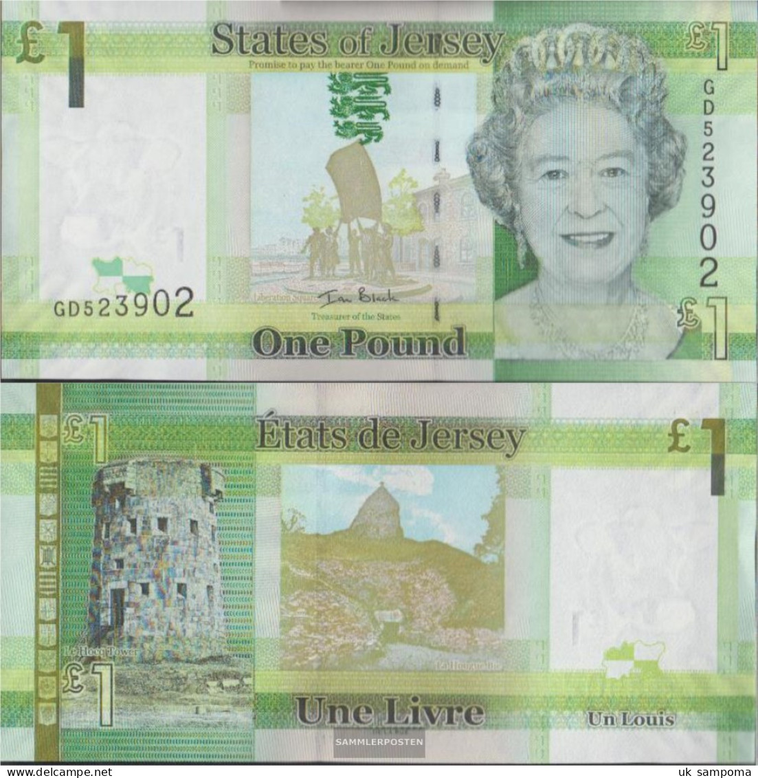 United Kingdom - Jersey Pick-number: 32a Uncirculated 2010 1 Pound - Jersey