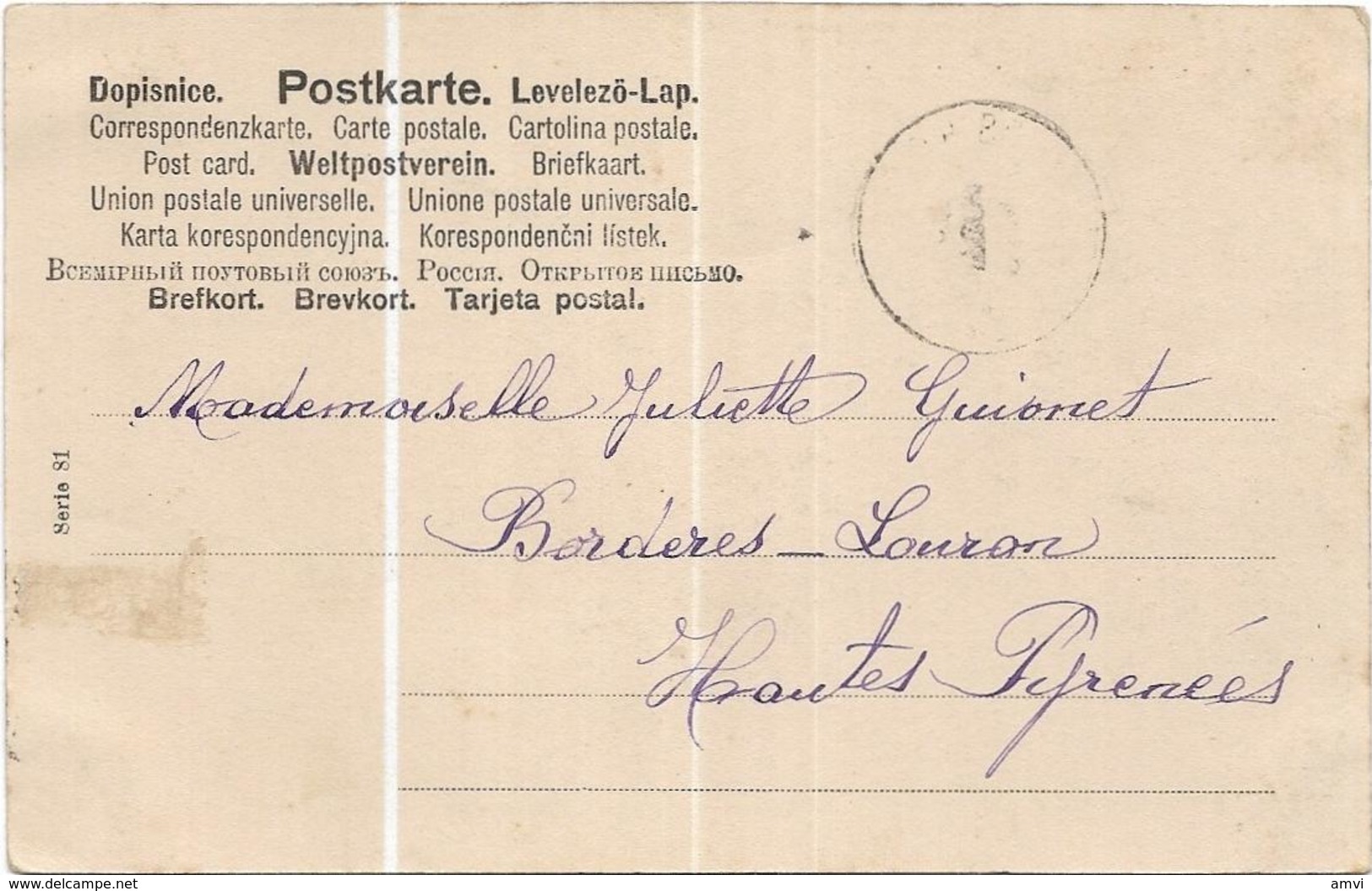 4224 Jeune Femme Allongée Dans La Paille Datée Aout 1903 - Other & Unclassified