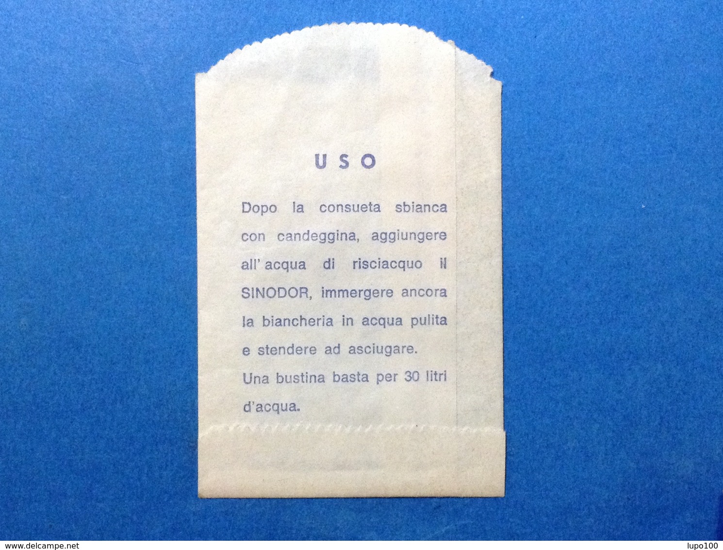 PUBBLICITÀ BUSTINA PUBBLICITARIA DISINFETTANTE SINODOR BIANCHERIA CANDEGGINA - Otros & Sin Clasificación