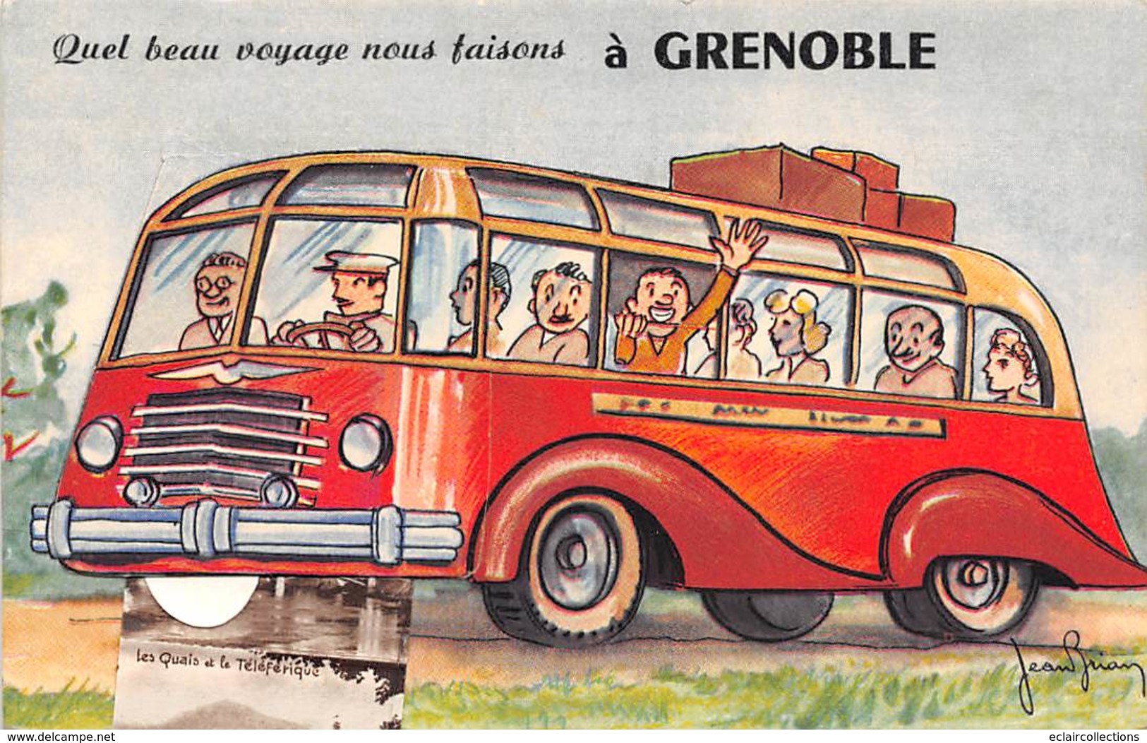 Grenoble          38           Autobus .Carte A Système Avec Dépliant De Mini-vues        (Voir Scan) - Grenoble