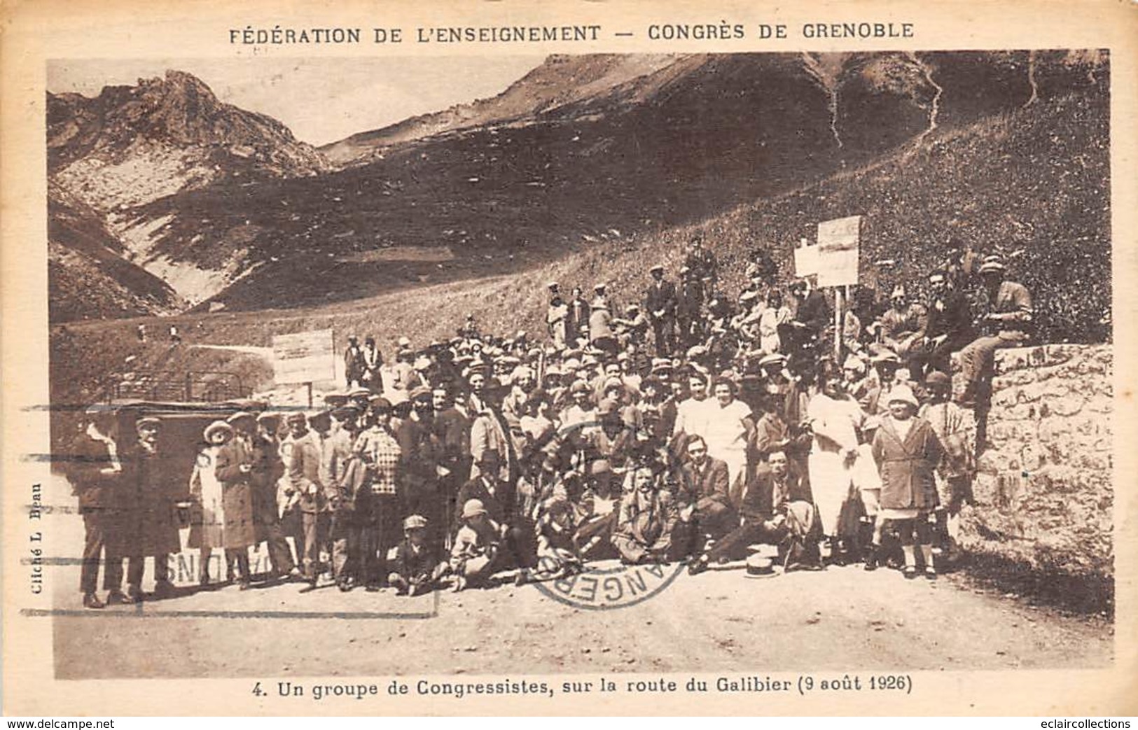 Grenoble       38        Fédération De L'Enseignement Groupe De Congressistes Sur La Route Du Galibier      (Voir Scan) - Grenoble