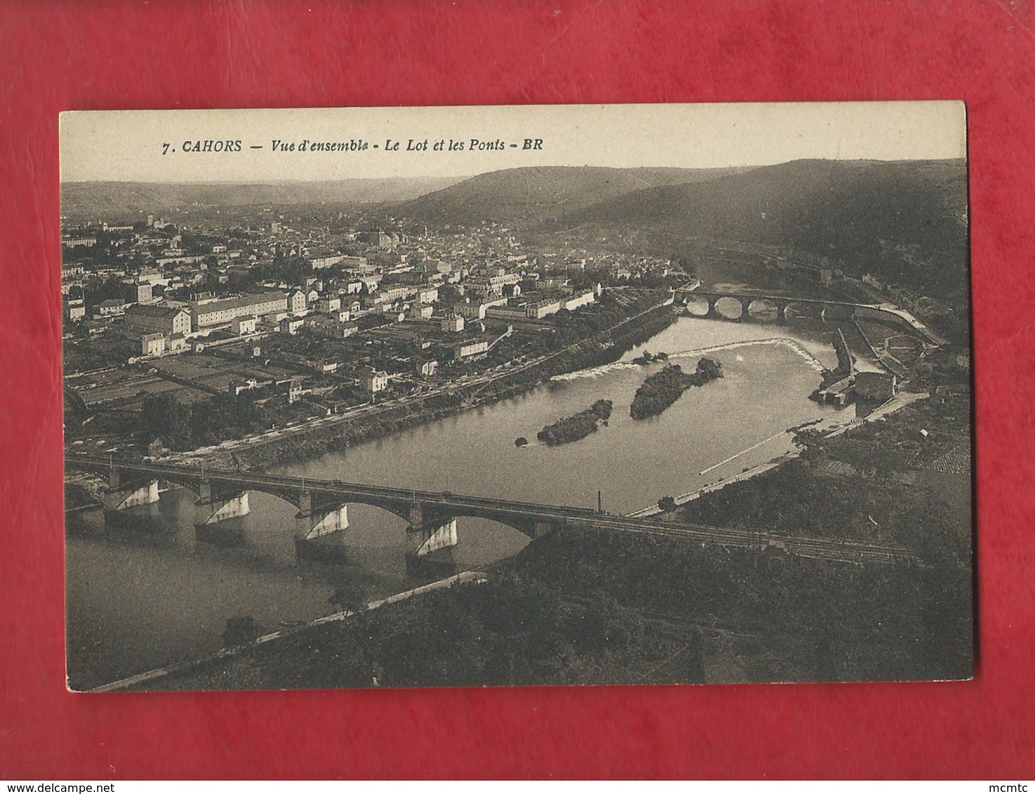 CPA -  Cahors -  Vue D'ensemble - Le Lot Et Les Ponts - Cahors