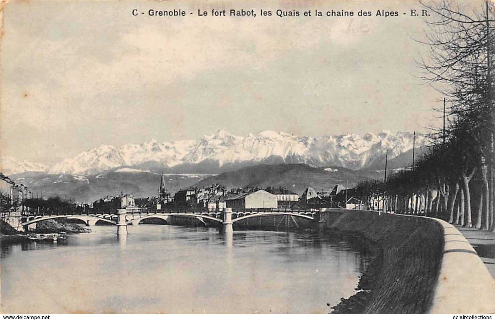 Grenoble         38          Le Fort Rabot Et Les Quais . Au Recto Invitation           (Voir Scan) - Grenoble