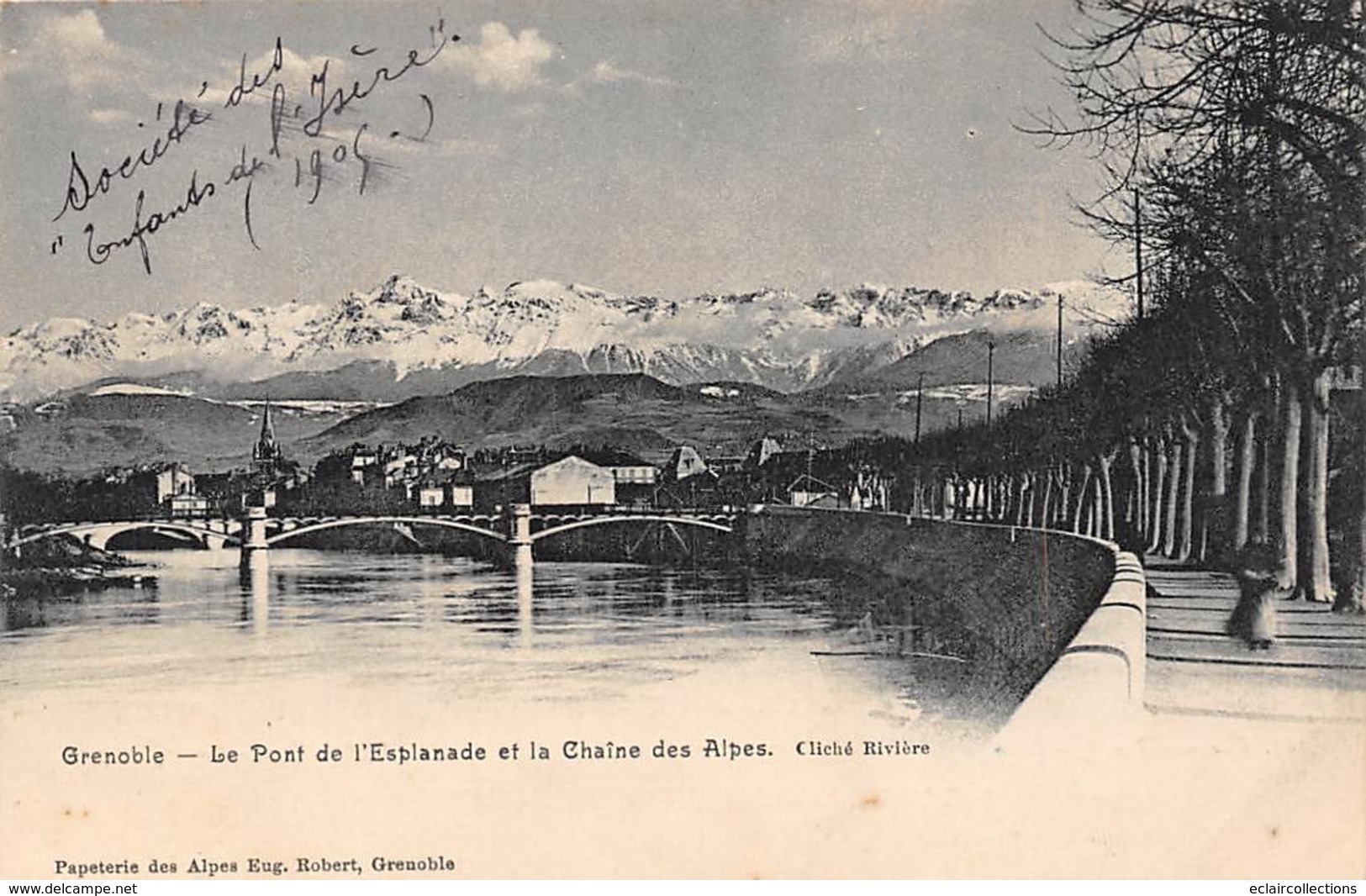 Grenoble         38          Le Pont De L'Esplanade . Au Recto Invitation           (Voir Scan) - Grenoble