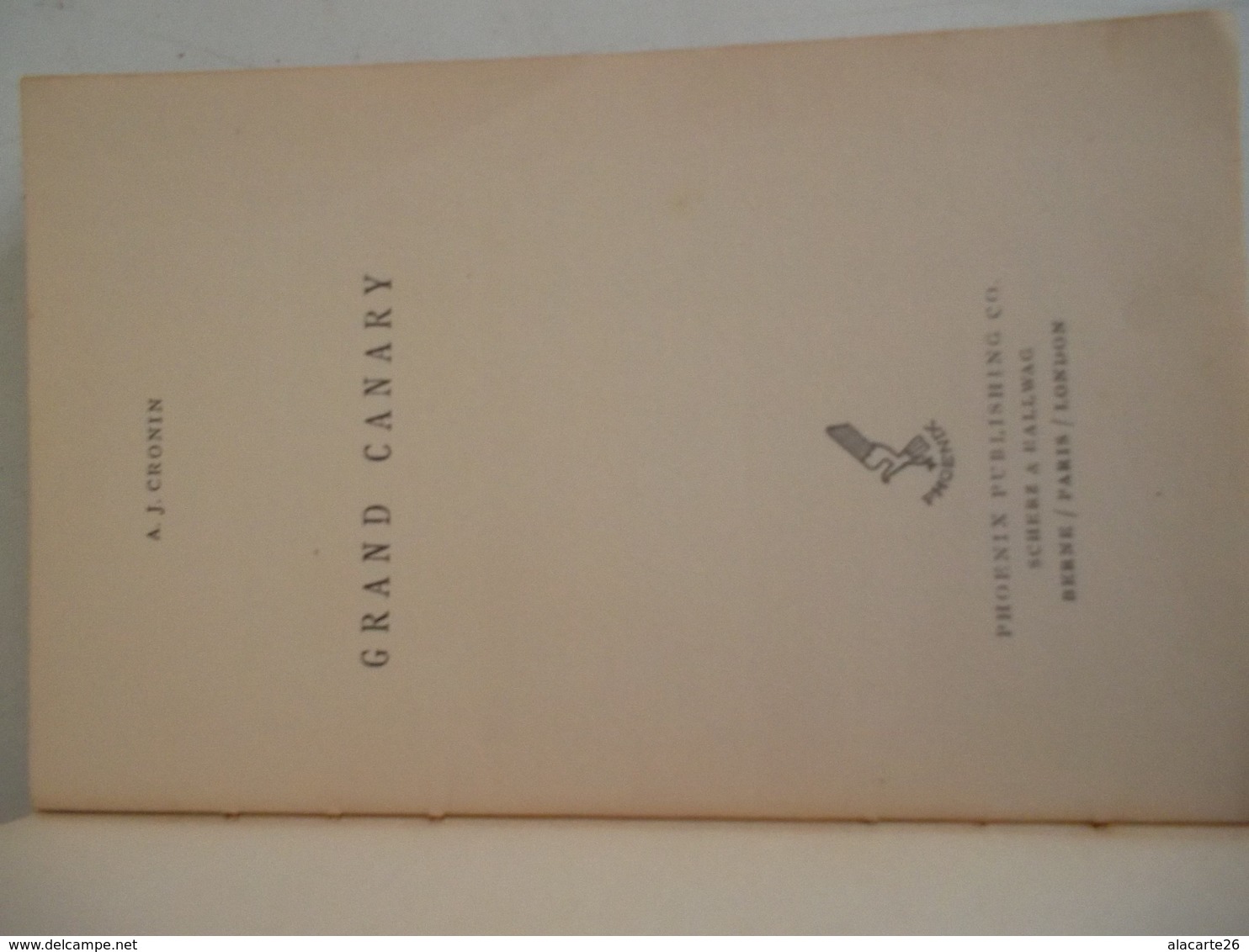 GRAND CANARY Par A.J. CRONIN - Otros & Sin Clasificación