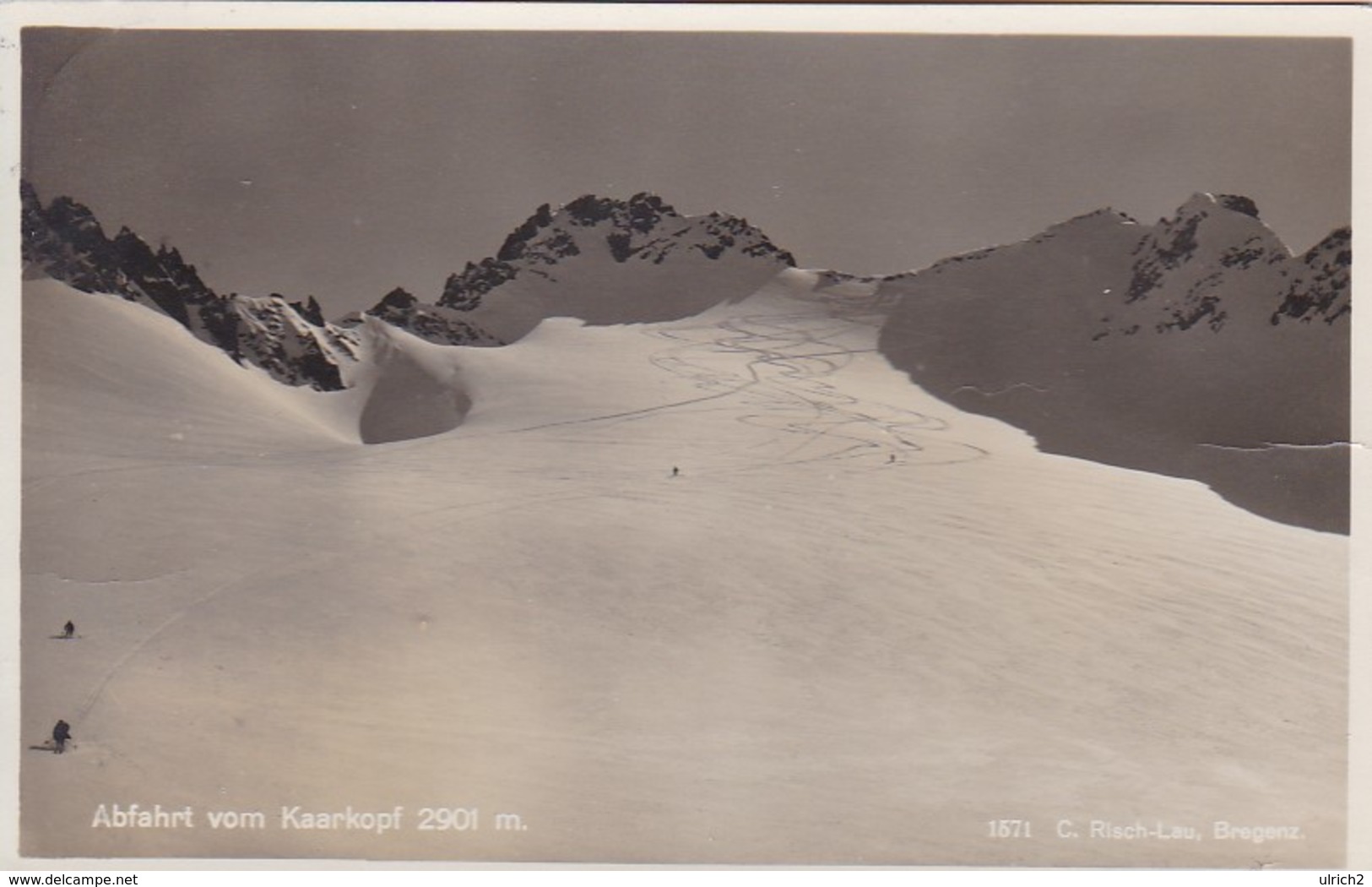 AK Abfahrt Vom Kaarkopf - Karkopf - 1930 (50327) - Ischgl