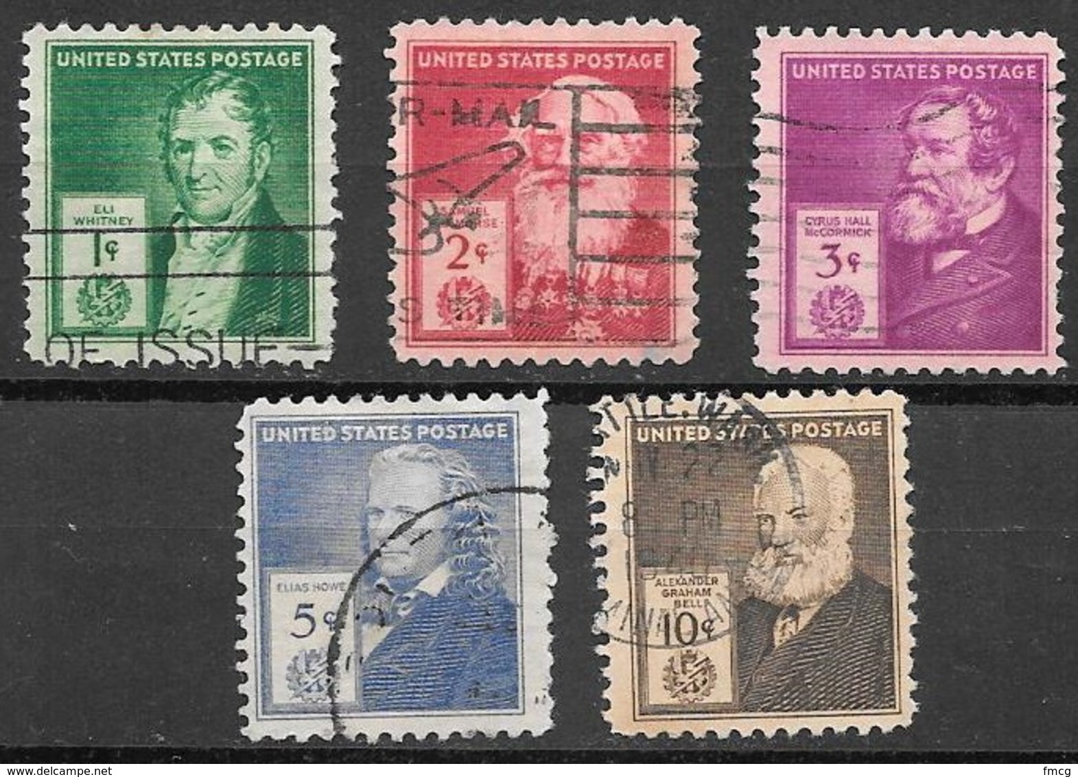 1940 American Inventors, Set Of 5, Used - Used Stamps