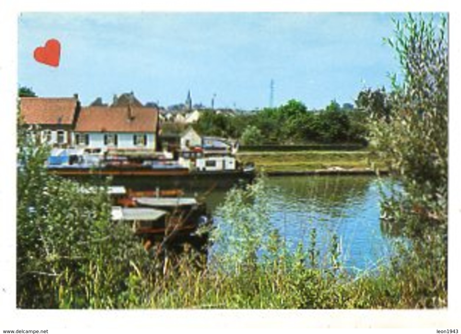 04294-LE-59-ARLEUX-Vue Sur L'entrée Du Canal Nord--------------péniches - Arleux