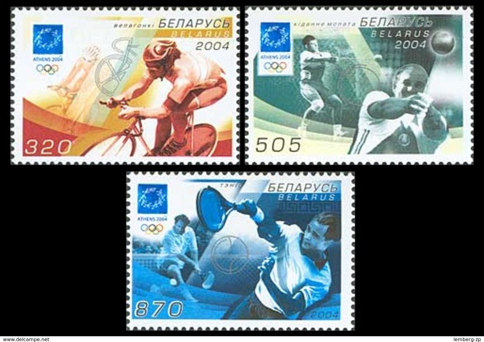 284 - Belarus - 2004 - Athens Olympic - 3v - MNH - Lemberg-Zp - Bielorrusia