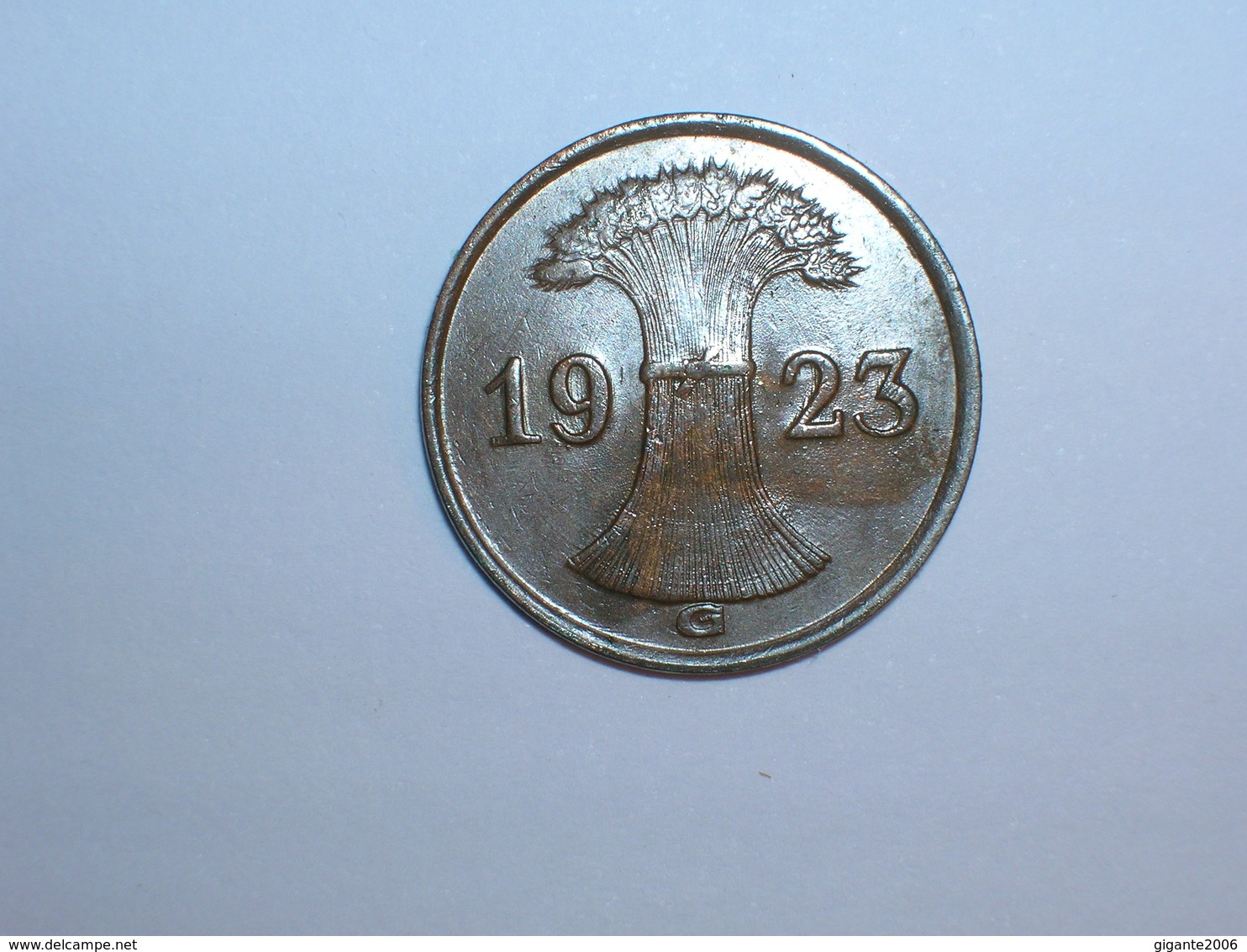 ALEMANIA 1 RENTENPFENNIG 1923 G (1086) - 1 Rentenpfennig & 1 Reichspfennig