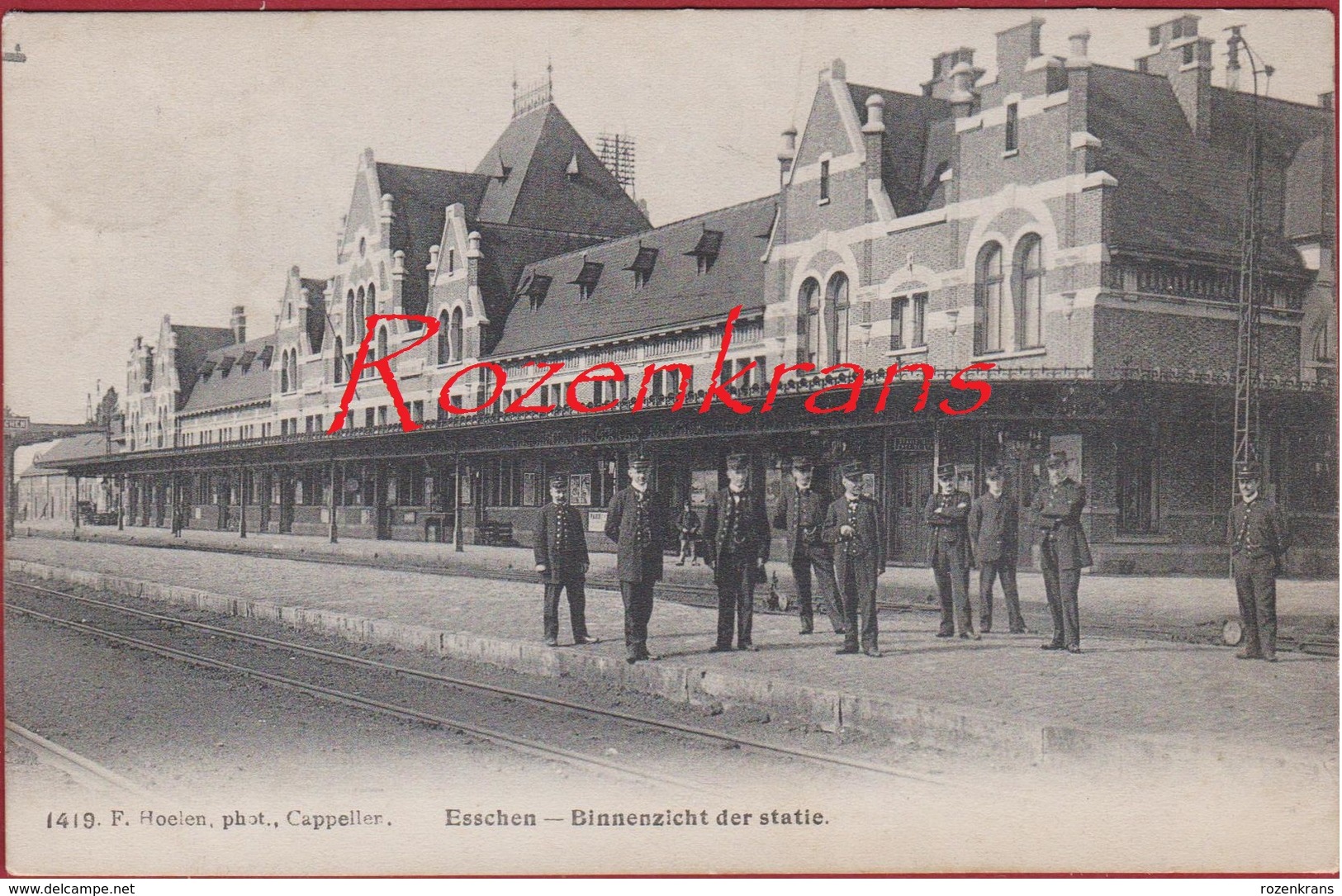 Essen Esschen Binnenzicht Der Statie Station La Gare Hoelen Cappellen Nr. 1419 Geanimeerd (zeer Goede Staat) - Essen