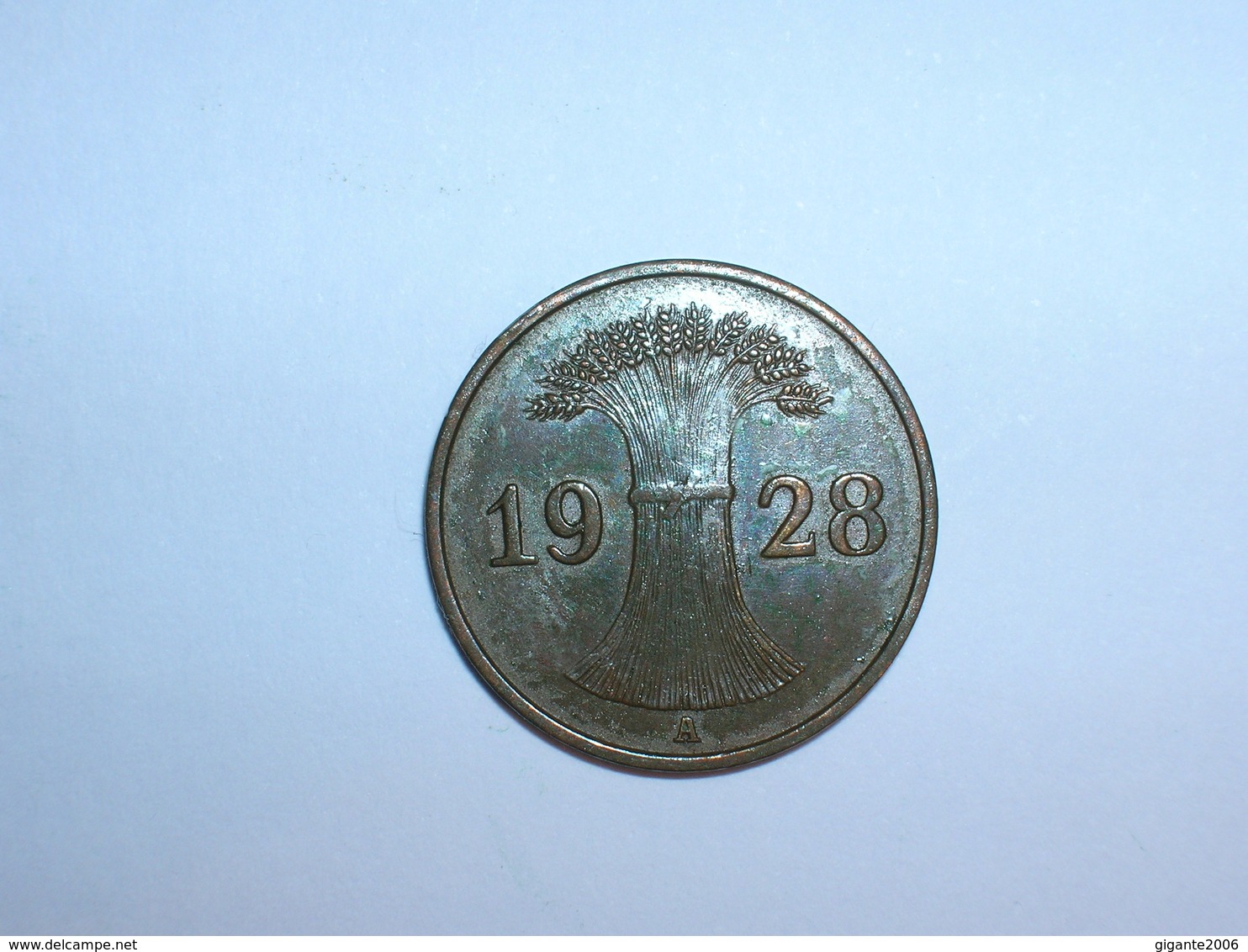 ALEMANIA 1 REICHPFENNIG 1928 A (1123) - 1 Renten- & 1 Reichspfennig