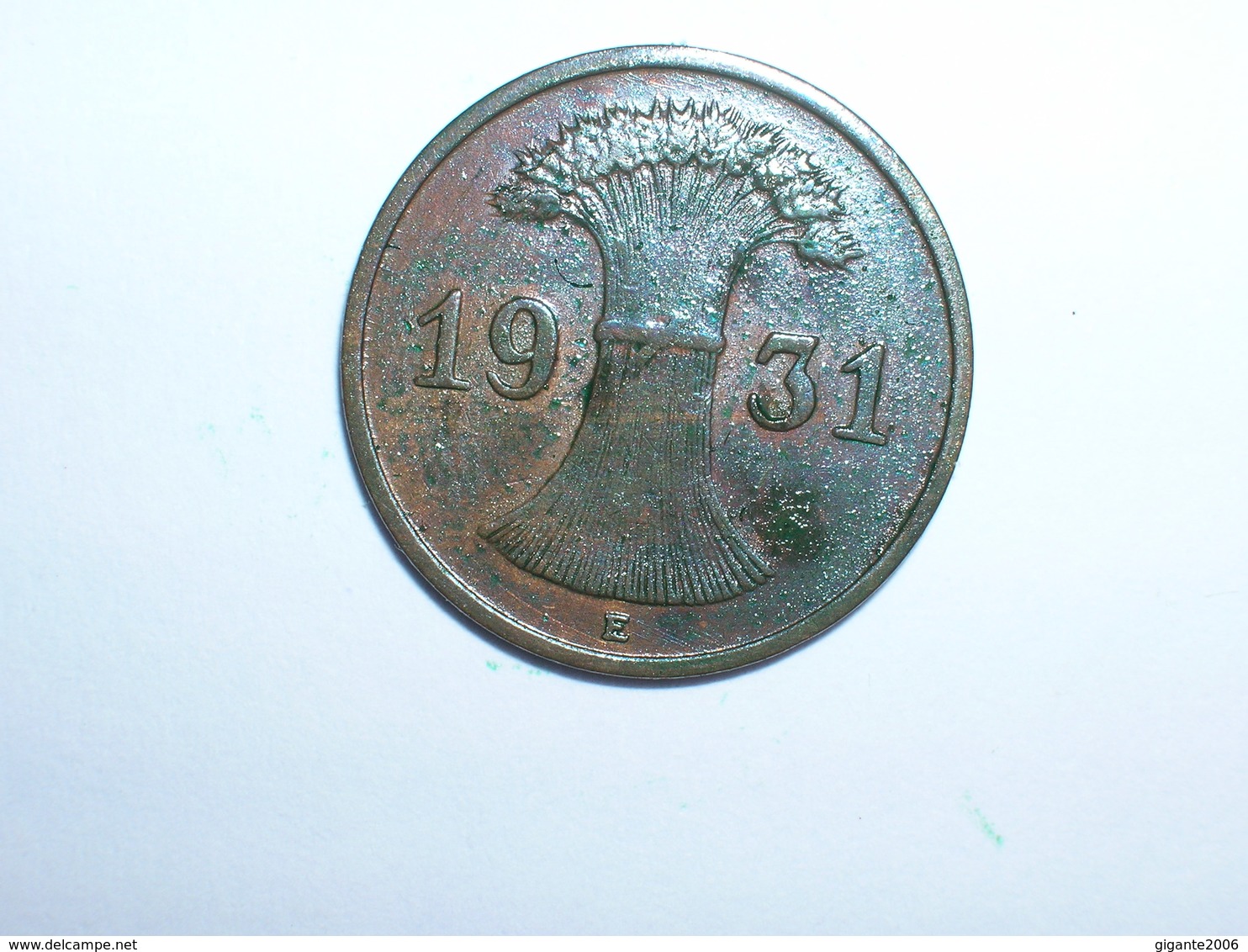 ALEMANIA 1 REICHPFENNIG 1931 E (1139) - 1 Rentenpfennig & 1 Reichspfennig