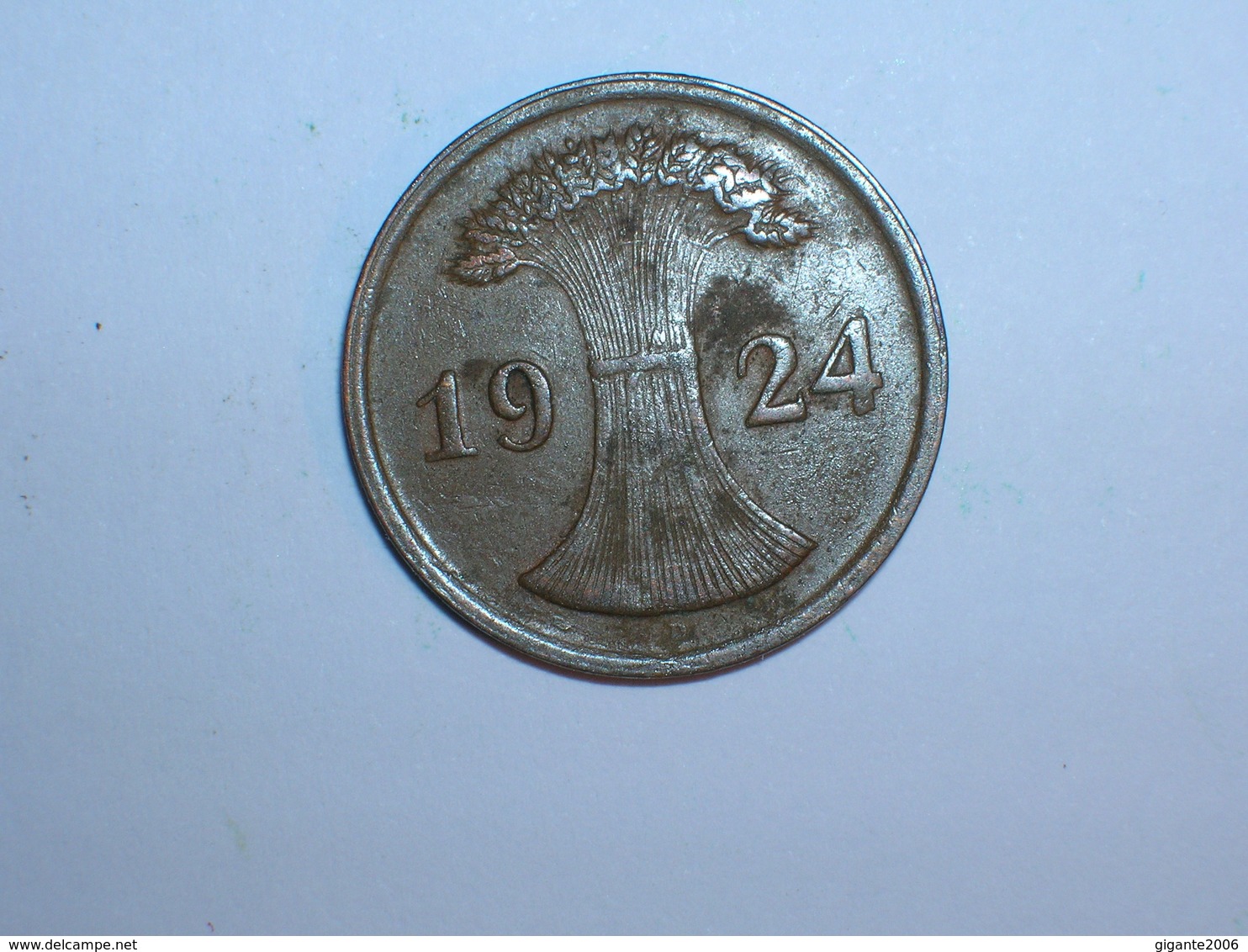 ALEMANIA 1 REICHPFENNIG 1924 D (1168) - 2 Rentenpfennig & 2 Reichspfennig