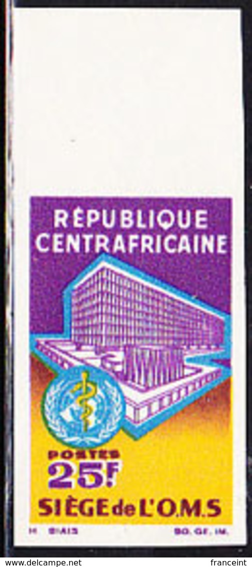 CENTRAL AFRICA (1966) WHO Building. Imperforate. Scott No 66, Yvert No 68. - República Centroafricana