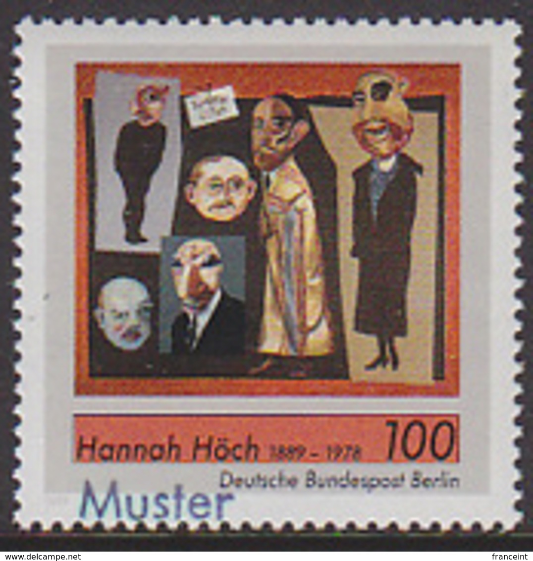 GERMANY (1989) "Journalists" By Hoch. Specimen (overprinted MUSTER). Scott No 9N583, Yvert No 818. - Errors & Oddities