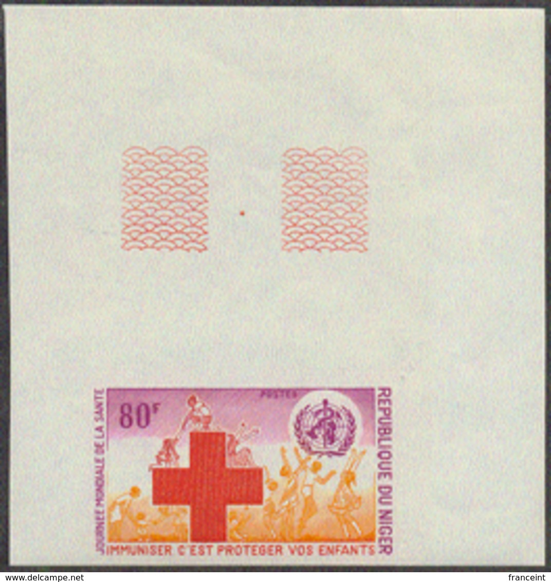 NIGER (1977) Red Cross. WHO Emblem. Children. Imperforate. Scott No 397, Yvert No 402. - Niger (1960-...)