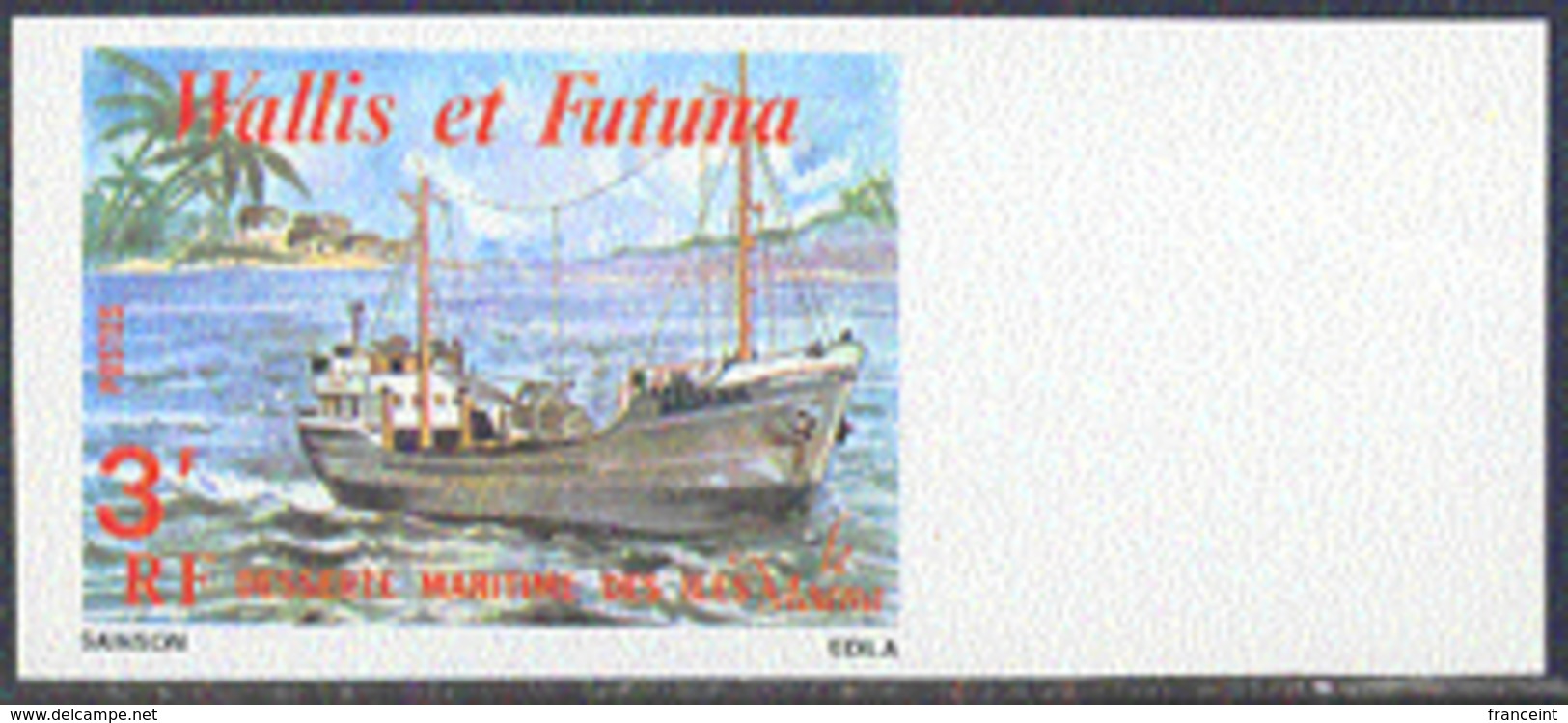 WALLIS & FUTUNA (1980) Ship. Imperforate. Scott No 252, Yvert Nos 255. - Imperforates, Proofs & Errors