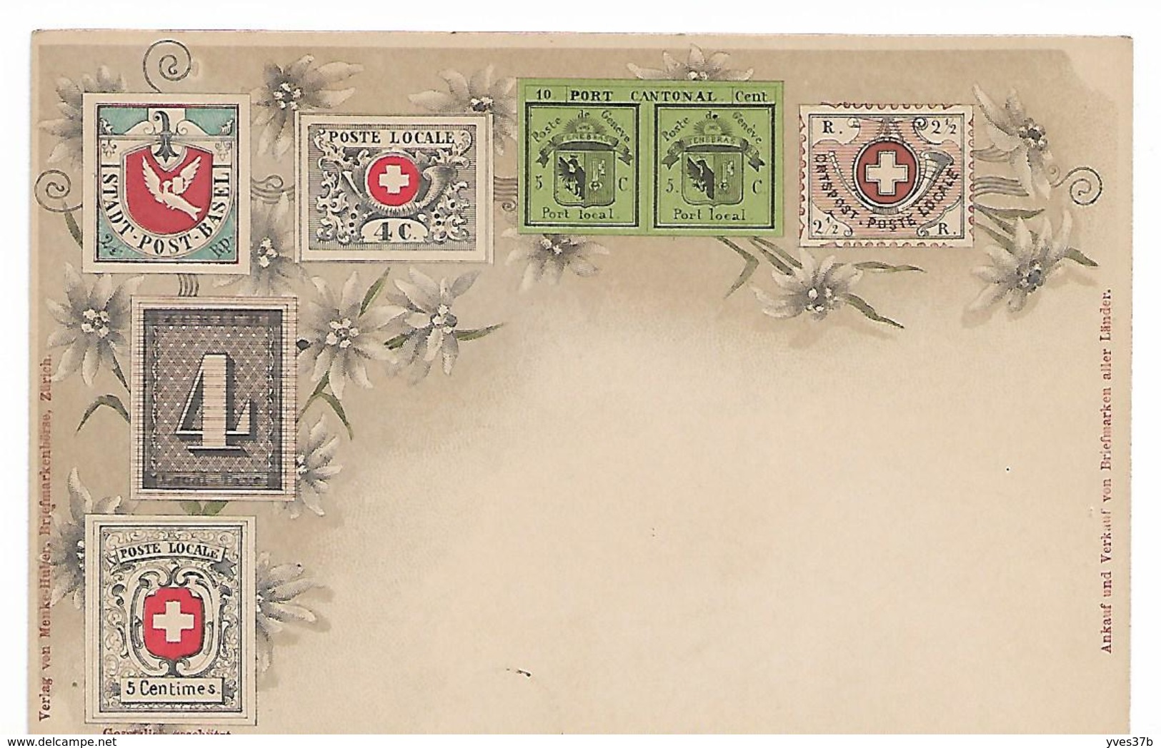 Timbres De SUISSE (gauffrée) - Timbres (représentations)