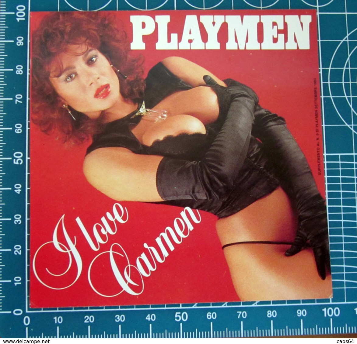 PLAYMEN CARMEN RUSSO  VINTAGE STICKER ADESIVO NEW ORIGINAL - Stickers