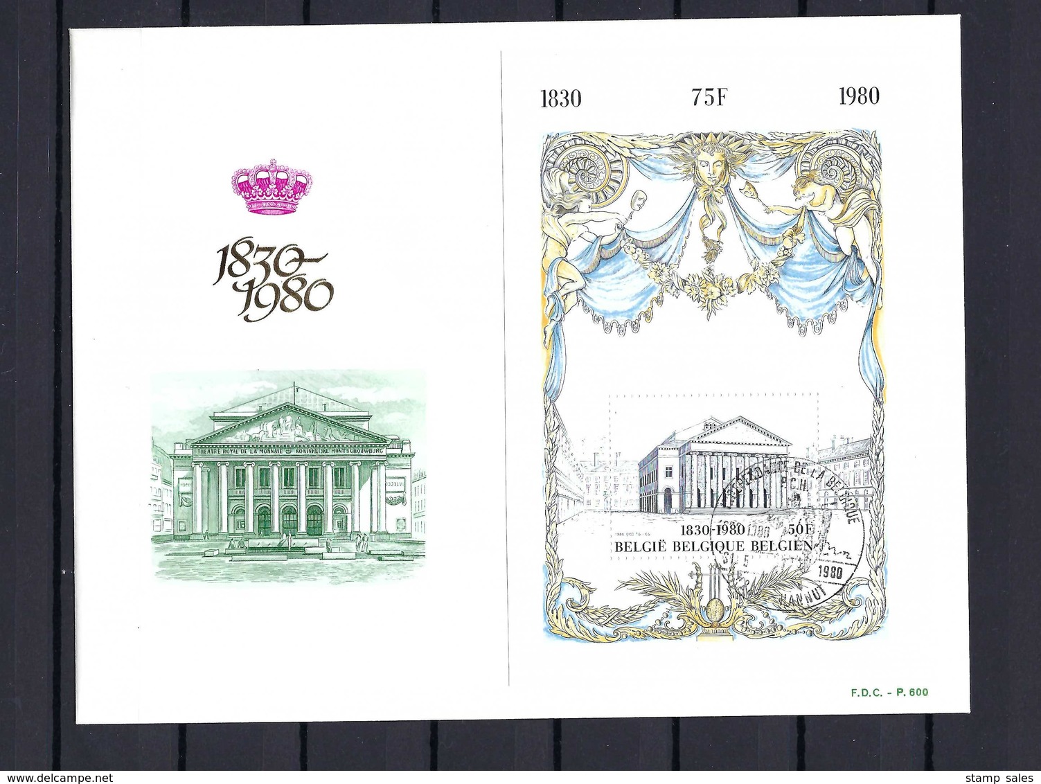 N°BL55-V FDC First Day Cover COB € 9,30 SUPERBE - 1971-1980