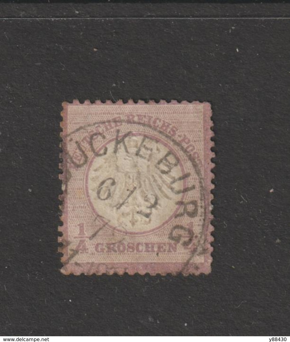 ALLEMAGNE . EMPIRE -- 1 De 1872  -  Oblitéré à Bückeburg - 1/4g . Violet - 2 Scannes - Oblitérés