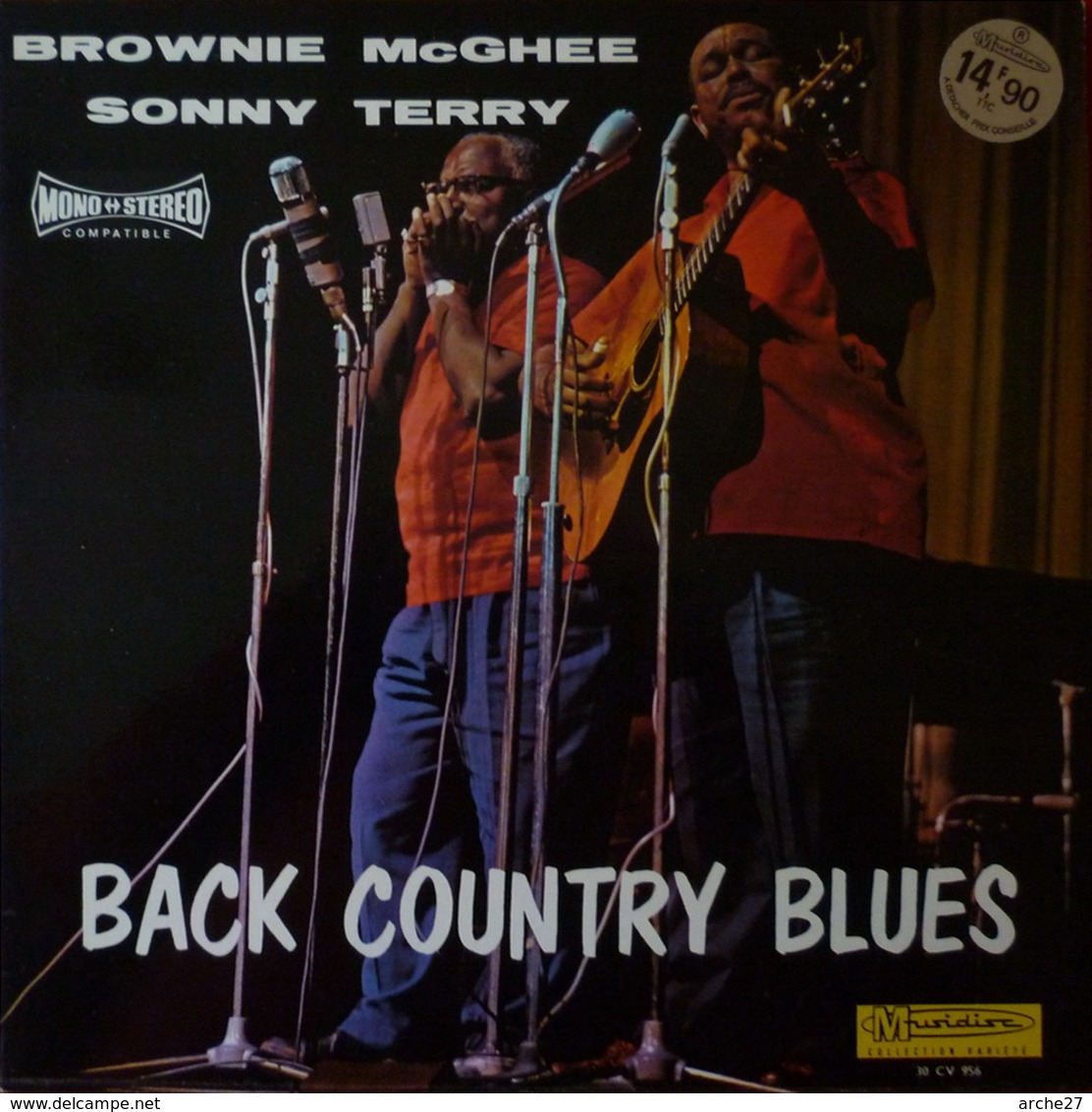 BROWNIE McGHEE SONNY TERRY  - LP - 33T - Disque Vinyle - Back Country Blues - 30CV956 - Country & Folk