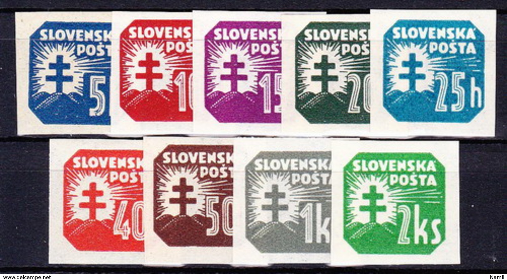 Slovaquie 1939 Mi 55-66 Y (Yv TPJ 19-27), MNH)** - Nuovi