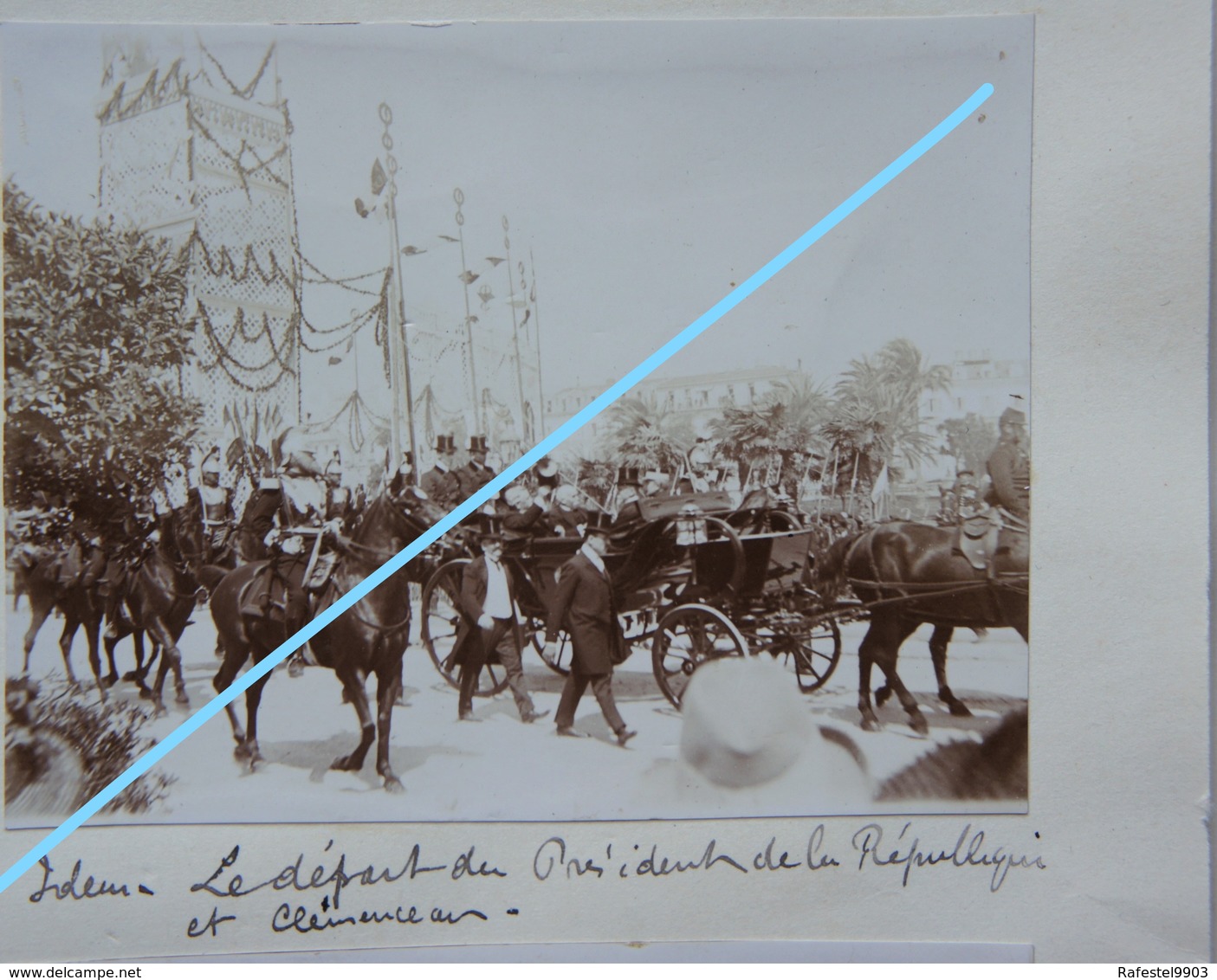 Photox18 NICE VILLEFRANCHE 1909 Fête Gambetta Revue Navale Défilé Président République Fallières Clémenceau - Lieux