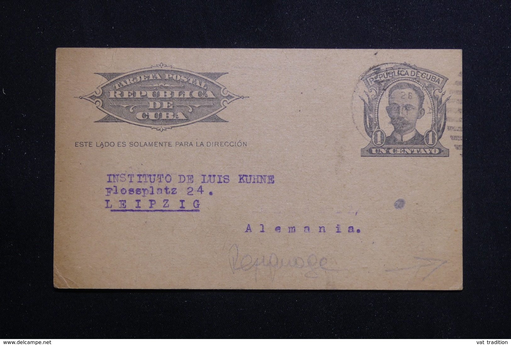 CUBA - Entier Postal Avec Repiquage Au Dos De Ciego De Ávila Pour L 'Allemagne En 1937 - L 61136 - Lettres & Documents