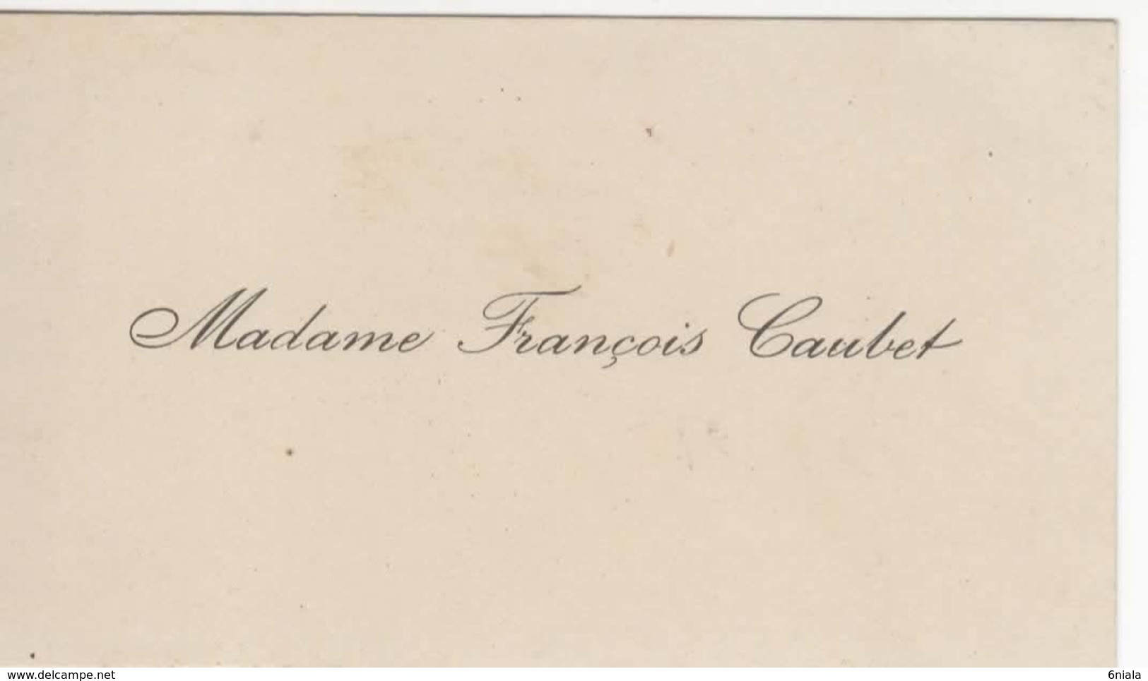 912  Carte De Visite  Madame FRANCOIS CAUBET - Visiting Cards