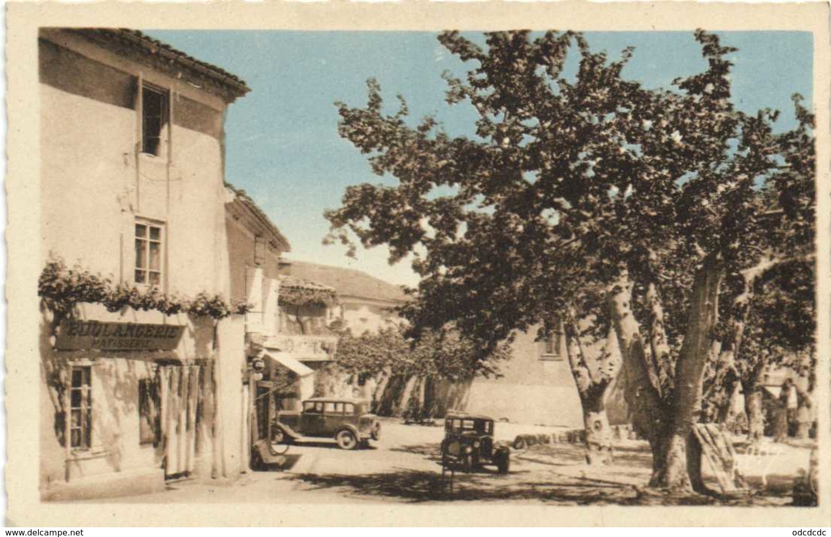 La Bastide Sur L'Hers (Ariège) Place Du Temple Belles Voitures D' Epoque Boulangerie Patisserie RV - Autres & Non Classés