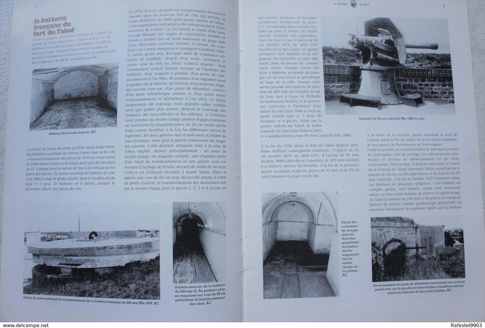 La Batterie Du TALUT Région LORIENT île De Groix ATLANTIWALL Bunker Fortification 1940-44 Casemate Canon Artillerie - Guerre 1939-45