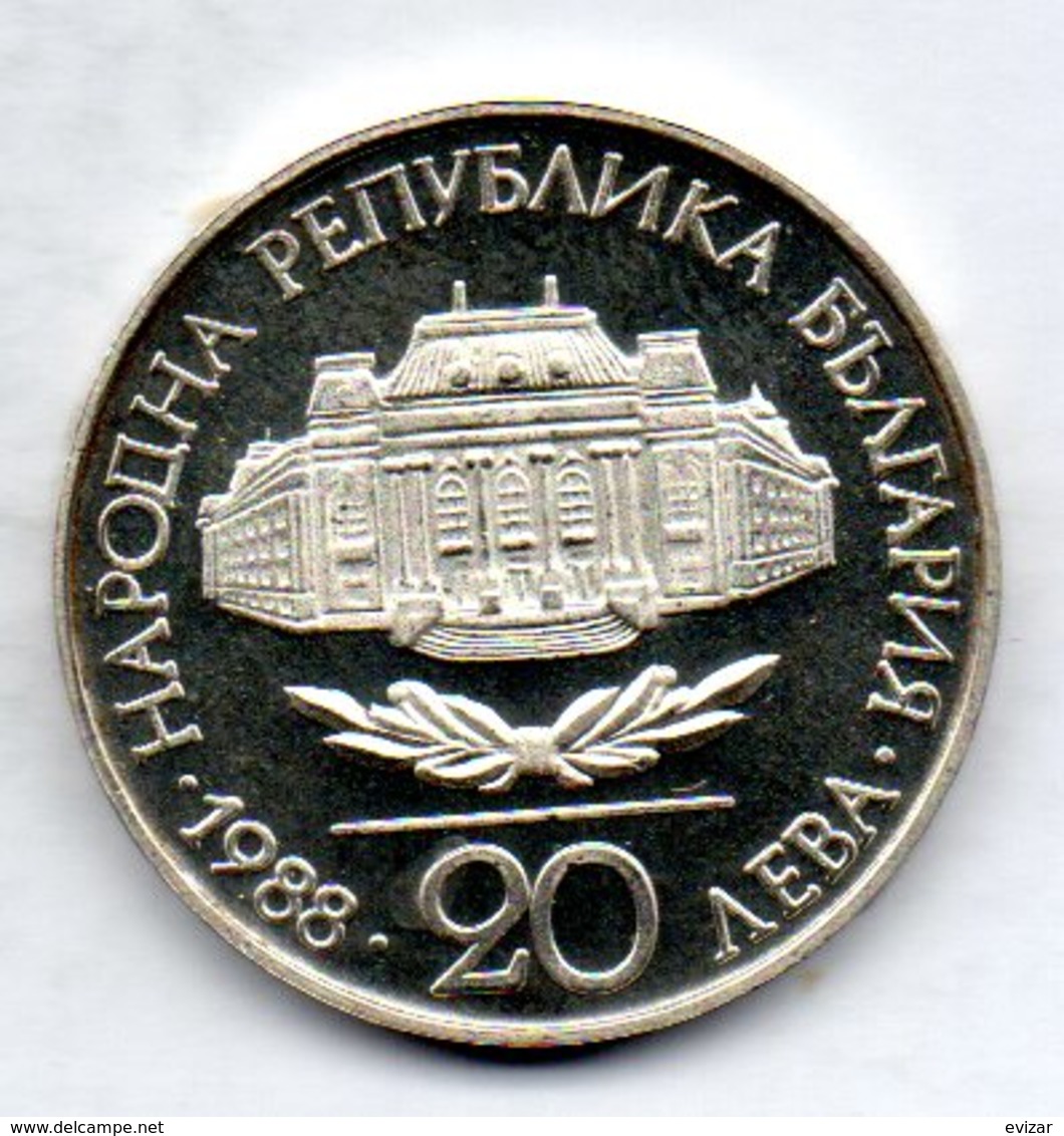 BULGARIA, 20 Leva, Silver, Year 1988, KM #173 - Bulgaria