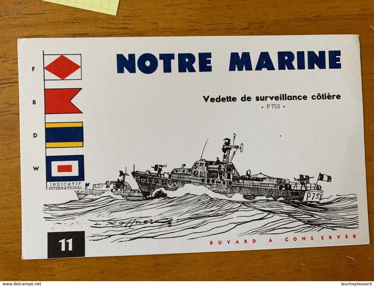 1 BUVARD NOTRE MARINE - Other & Unclassified