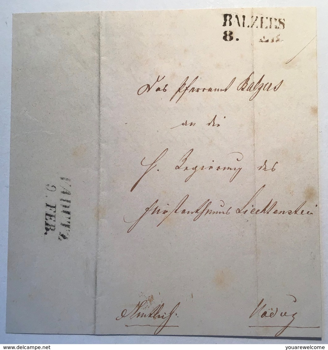 Fürstentum Liechtenstein „Vorphilatelie“ RR !  BALZERS > VADUZ Brief Vds (cover Österreich Lettre Autriche Austria - ...-1912 Vorphilatelie