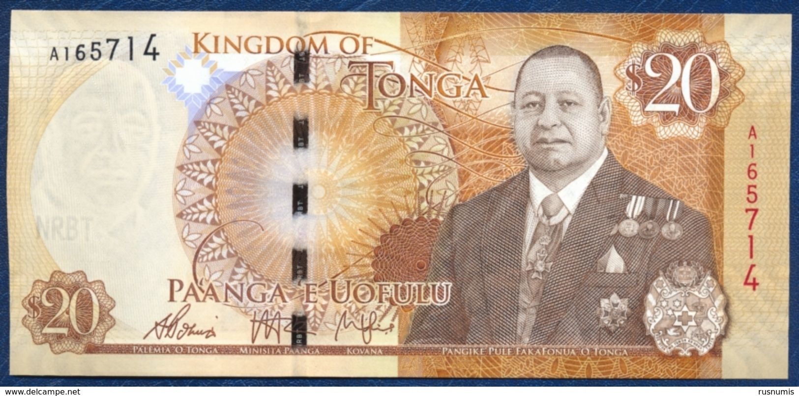 TONGA 20 PA'ANGA PAANGA P-47 2015 UNC - Tonga