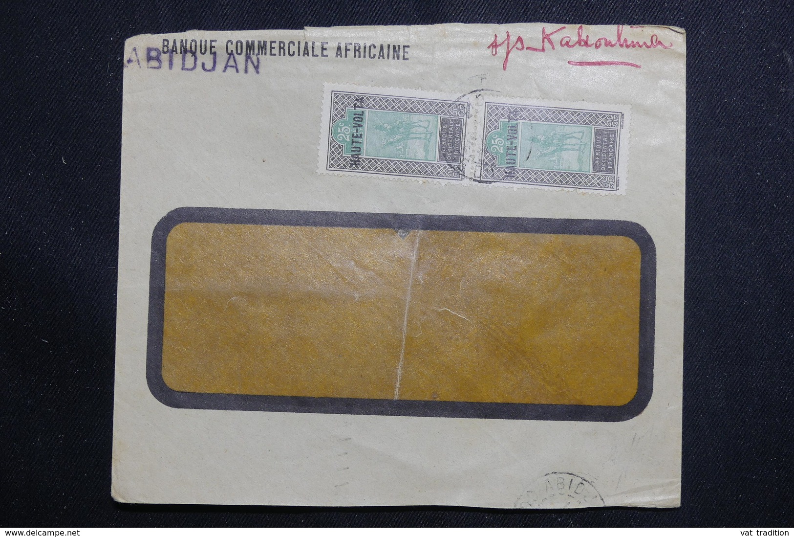 HAUTE VOLTA - Enveloppe Commerciale De Abidjan Pour La France En 1935, Affranchissement Plaisant - L 61201 - Lettres & Documents