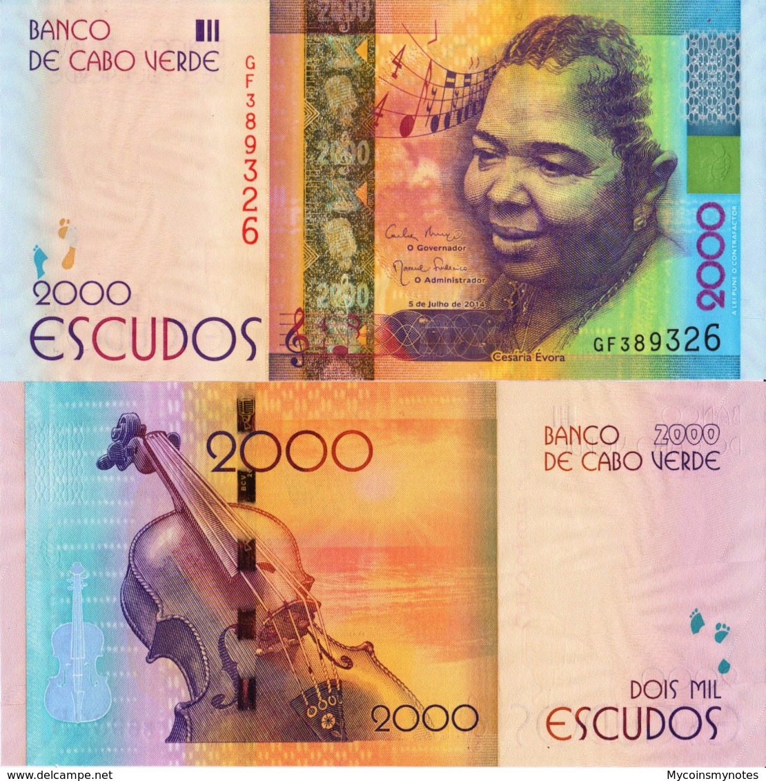 CAPE VERDE 2000 Escudos From 2014, P74, UNC - Capo Verde